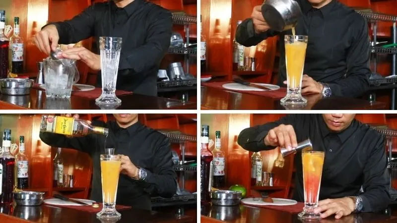 Bỏ túi cách pha Tequila Sunrise Cocktail chua ngọt, siêu thơm ngon