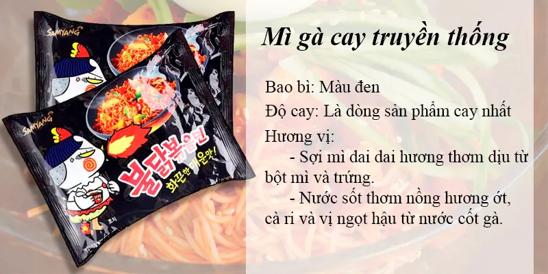 Các loại mì cay Samyang Hàn Quốc hot nhất hiện nay