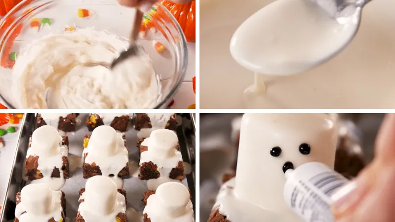 Cách làm bánh brownie con ma cho ngày Halloween thêm vui nhộn