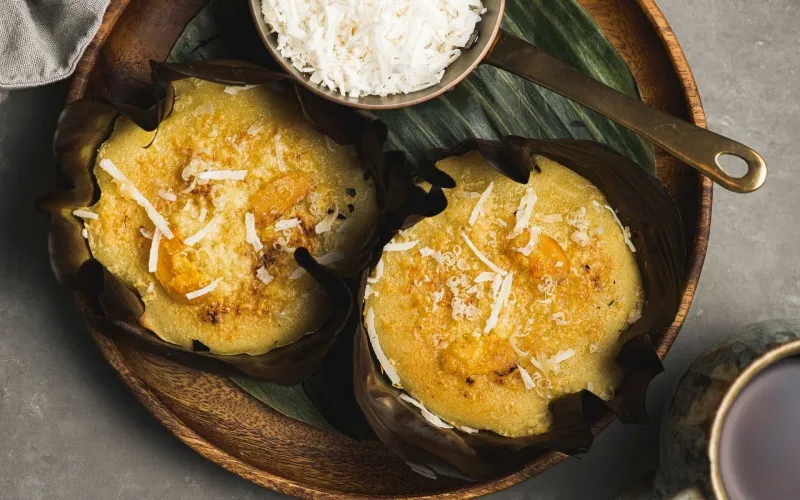 Cách làm bánh gạo nướng bibingka chuẩn vị Philippines