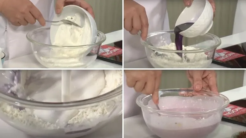 Cách làm bánh khọt lá cẩm nhân nấm hạt sen thơm béo, ngọt bùi