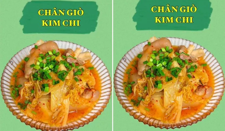 Cách làm chân giò hầm kim chi mới lạ, nóng hổi thơm lừng