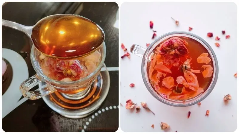 Cách pha trà hoa hồng mật ong ngọt thơm, đánh bay cảm cúm