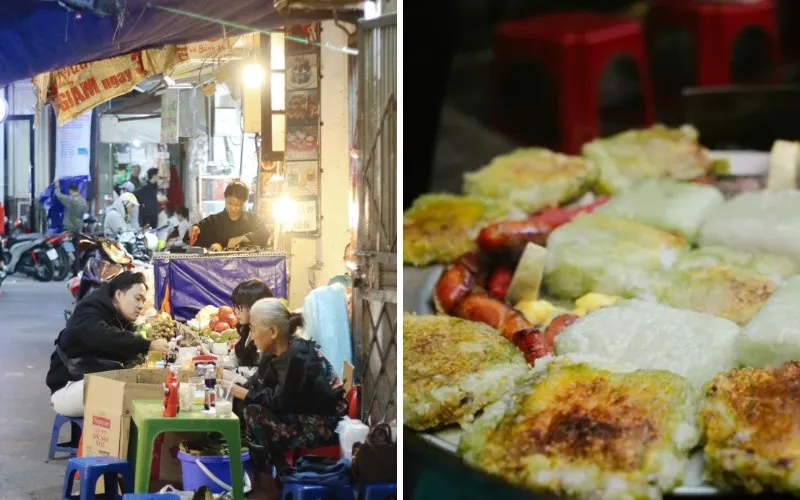 Đông về ghé ăn bánh chưng rán mỡ gà ấm bụng khu phố cổ Hà Nội