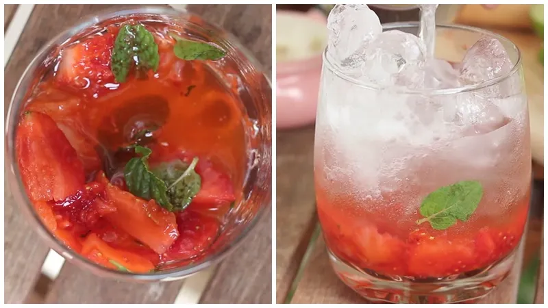 Học ngay công thức làm Strawberry mojito thơm ngon, mát lạnh