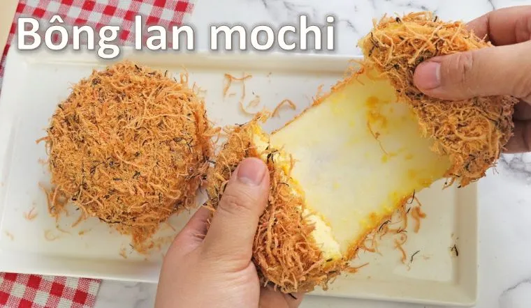 Khéo tay làm bánh bông lan mochi trứng muối chà bông ngon siêu cấp