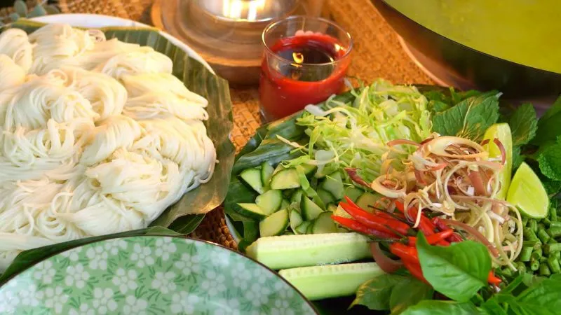 Nom Banh Chok – món bún vô cùng độc đáo của người Khmer