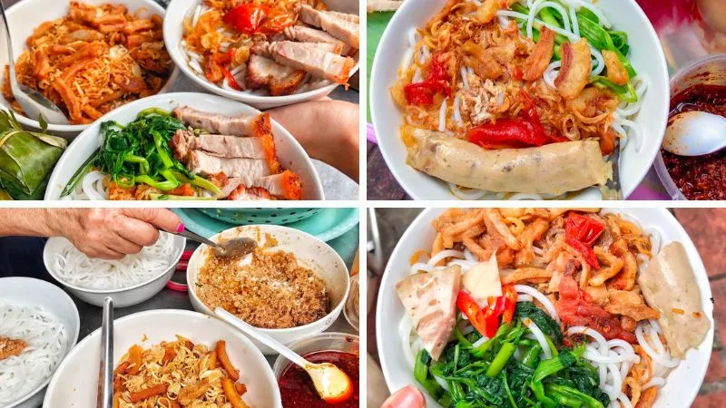 Thưởng thức canh bún cua cổ truyền tại phố Hoè Nhai