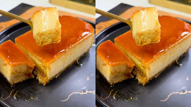 Trổ tài khéo tay với món bánh caramel castella béo ngậy, mềm tan